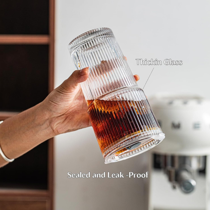 Ribbed Glass Tumbler