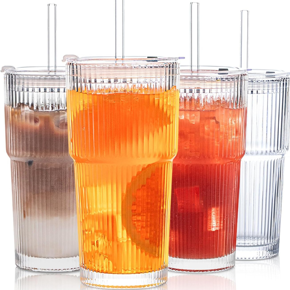 Ribbed Glass Tumbler