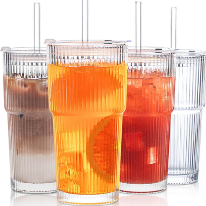 Ribbed Glass Tumbler